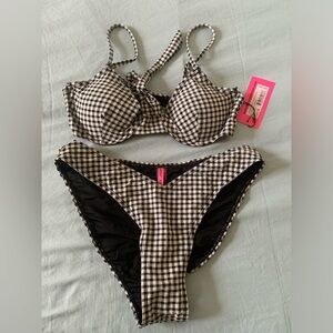 Betsey Johnson Gingham Bikini Set